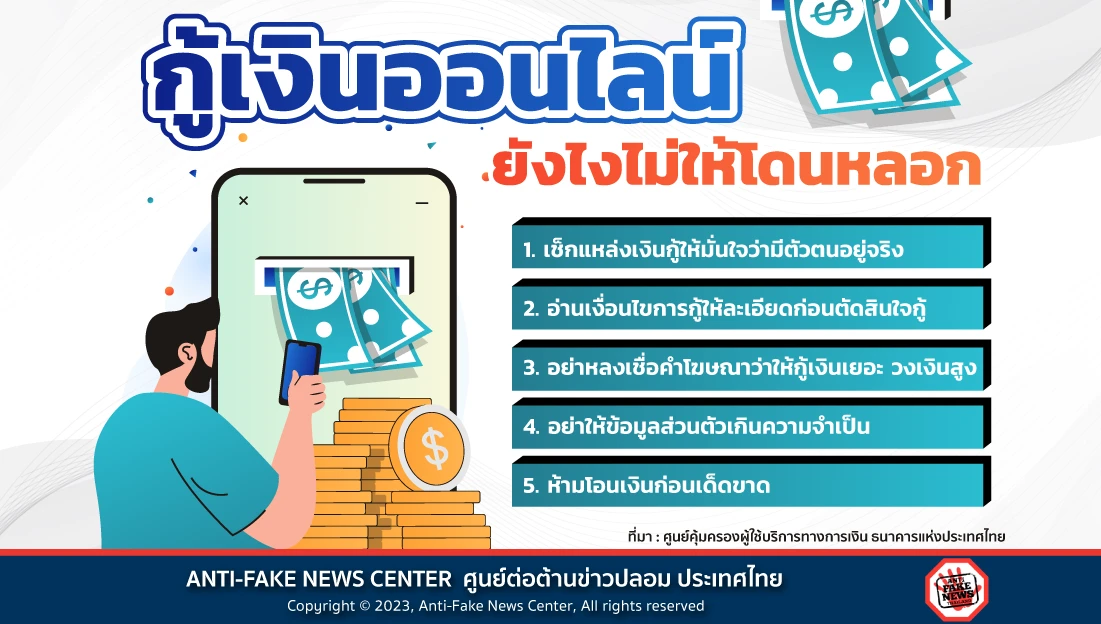 กู้เงินออนไลน์ ยังไงไม่ให้โดนหลอก