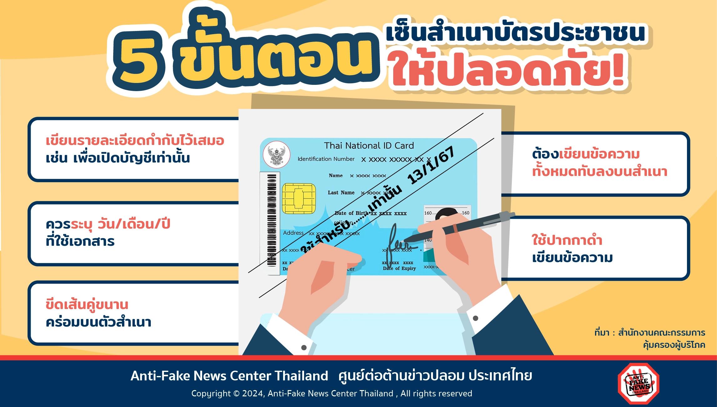 Web 5 ขั้นตอน เซ็นสำเนาบัตรประชาชนให้ปลอดภัย