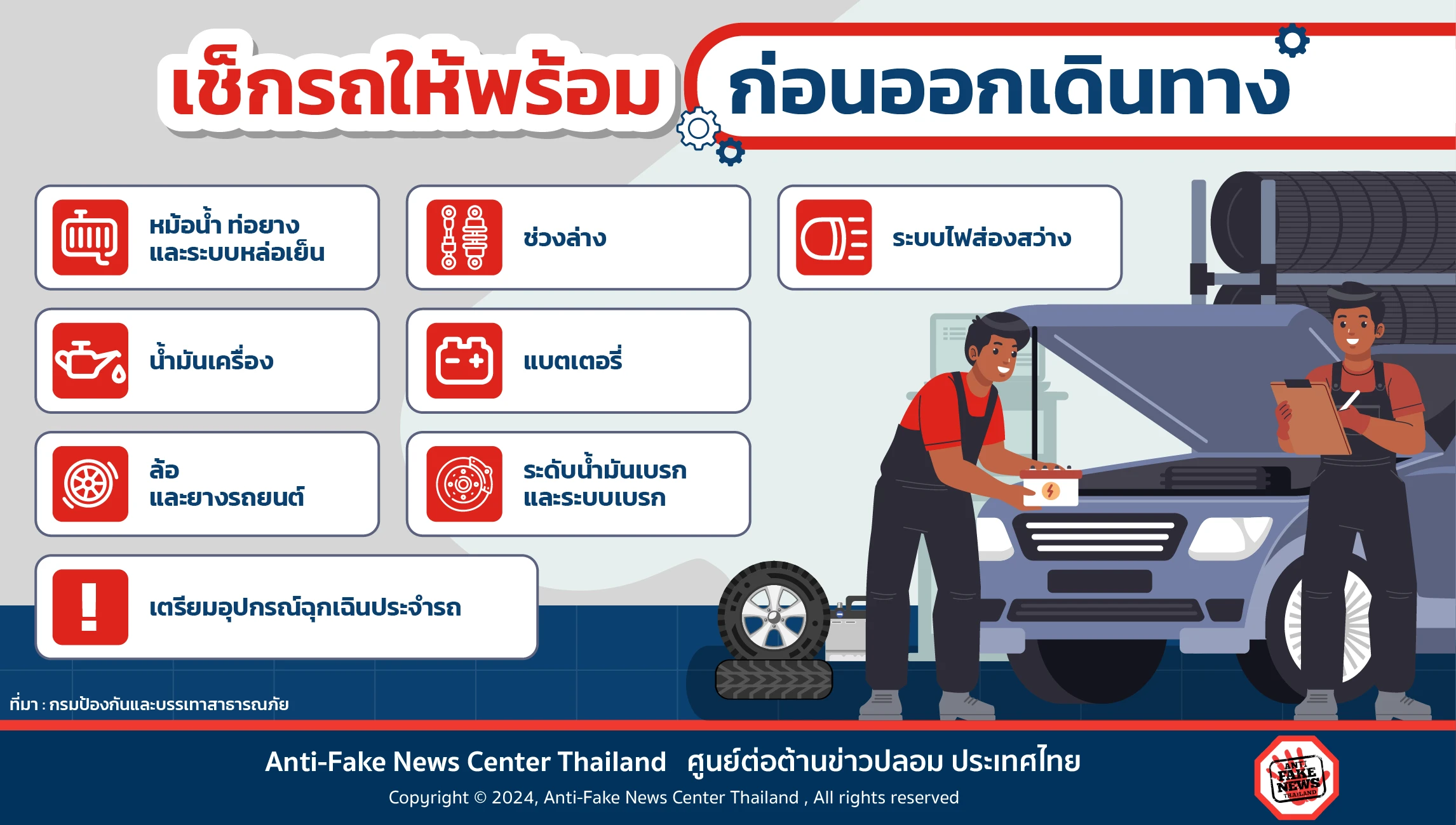 Web เช็กรถให้พร้อมก่อนออกเดินทาง