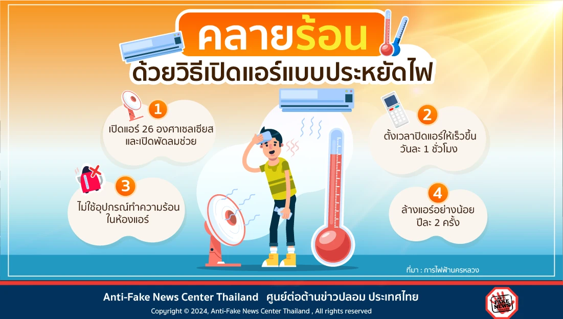 คลายร้อนด้วยวิธีเปิดแอร์แบบประหยัดไฟ