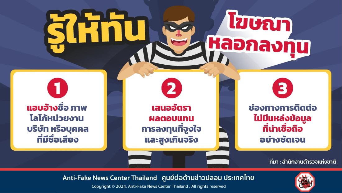 รู้ให้ทัน โฆษณาหลอกลงทุน