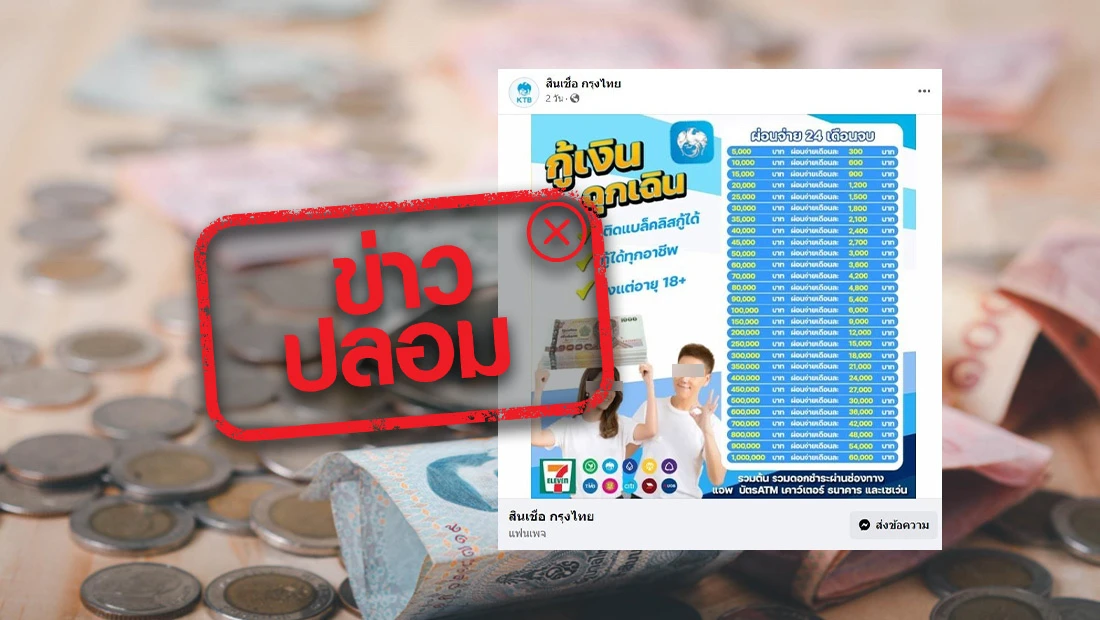 กรุงไทยเปิดกู้เงินสินเชื่อฉุกเฉิน ติดแบล็กลิสต์กู้ได้