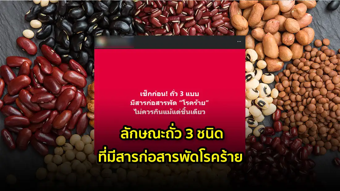 ลักษณะถั่ว 3 ชนิด