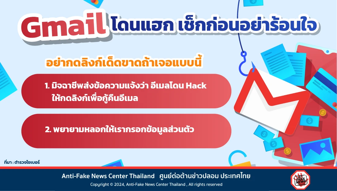 Gmail โดนแฮก เช็กก่อนอย่าร้อนใจ