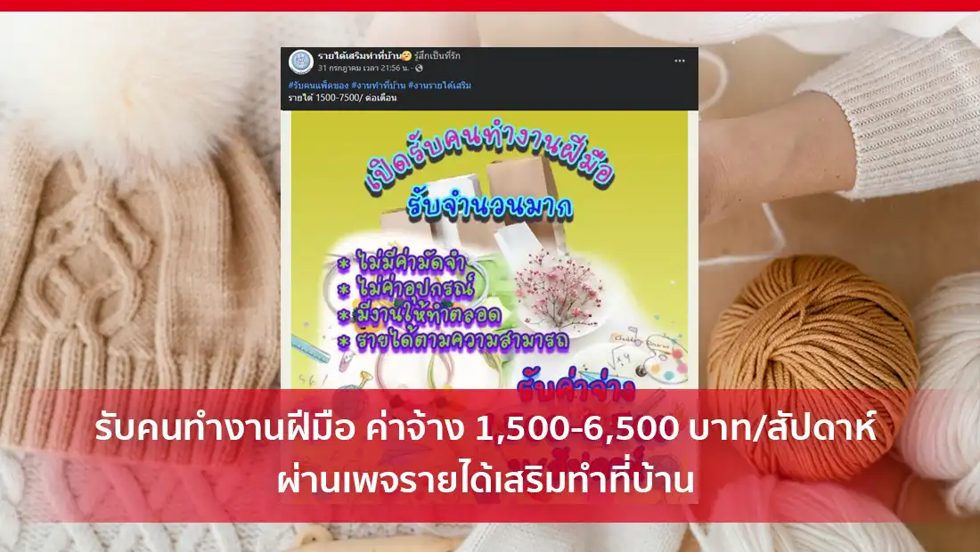 รับคนทำงานฝีมือ