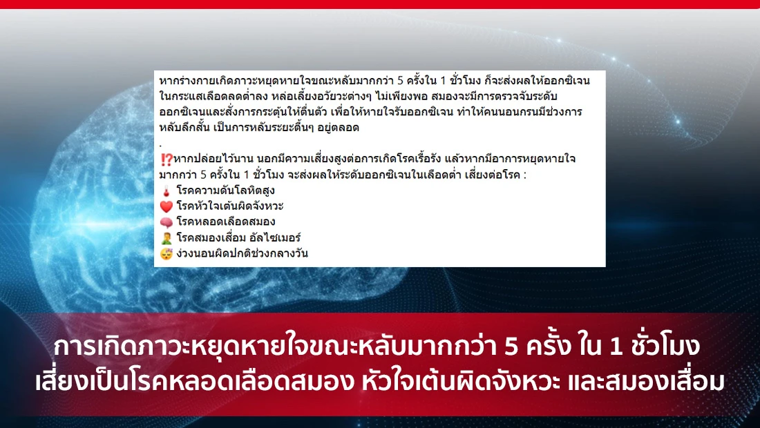 หยุดหายใจขณะหลับ