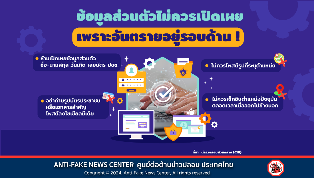 ข้อมูลส่วนตัวไม่ควรเปิดเผย เพราะอันตรายอยู่รอบด้าน!
