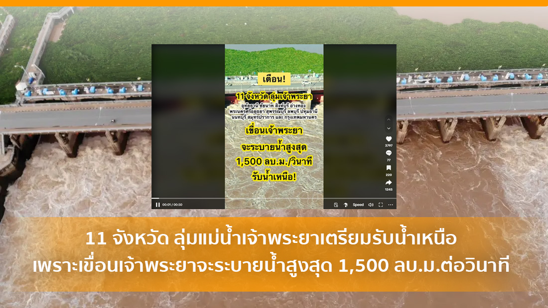 เตรียมรับน้ำเหนือ