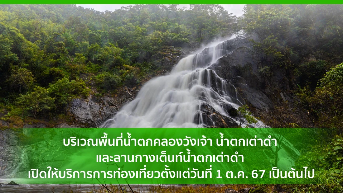 บริเวณพื้นที่น้ำตกคลองวังเจ้า น้ำตกเต่าดำ และลานกางเต็นท์น้ำตกเต่าดำ