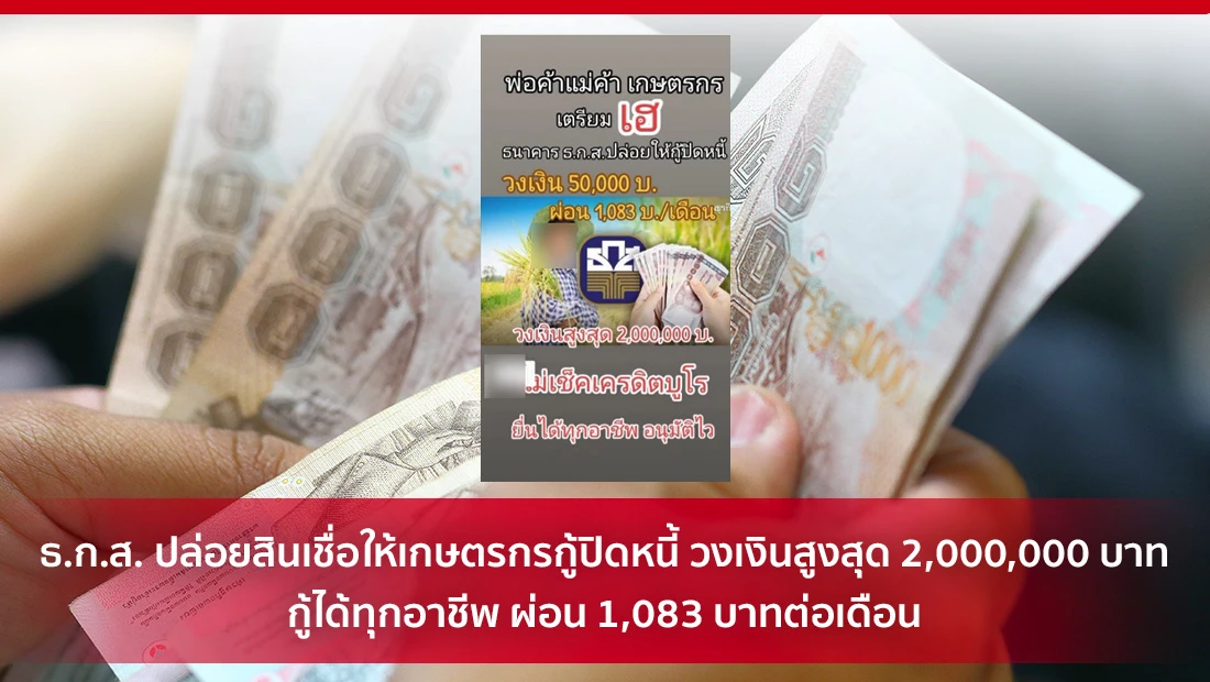 ธ.ก.ส. ปล่อยสินเชื่อ