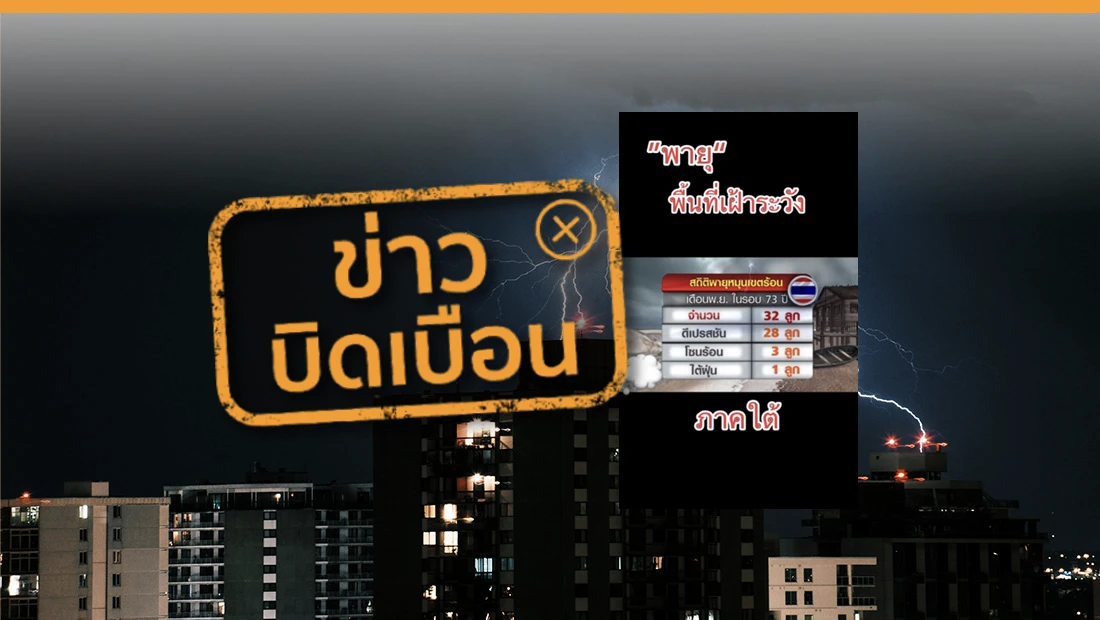 สถิติพายุหมุนเขตร้อน เดือน พ.ย. ในรอบ 73 ปี มีจำนวน 32 ลูก