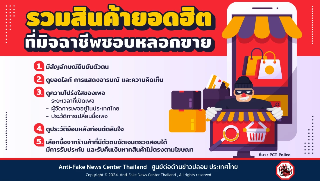 รวมสินค้ายอดฮิต ที่มิจฉาชีพชอบหลอกขาย