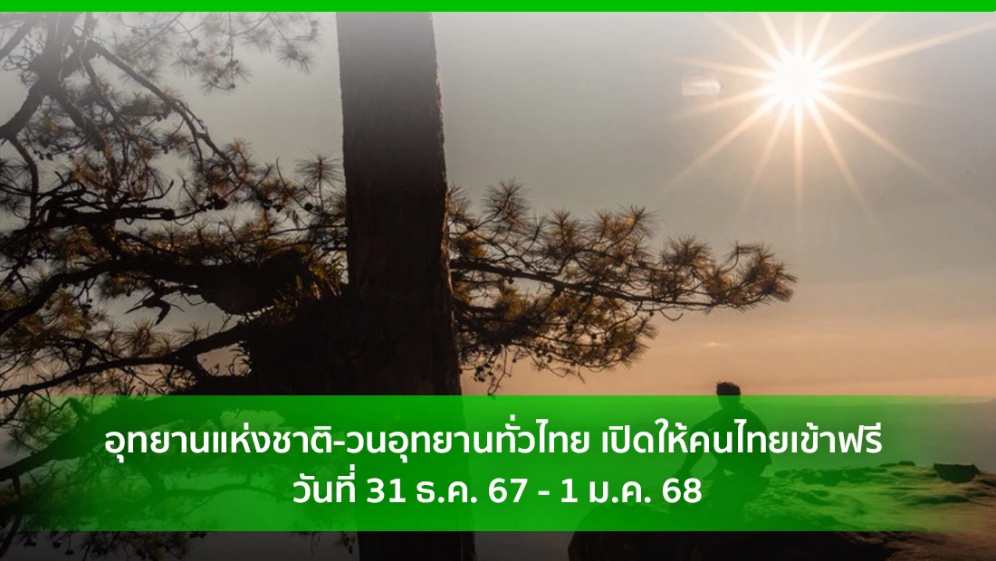 อุทยานแห่งชาติ-วนอุทยานทั่วไทย เปิดให้คนไทยเข้าฟรี