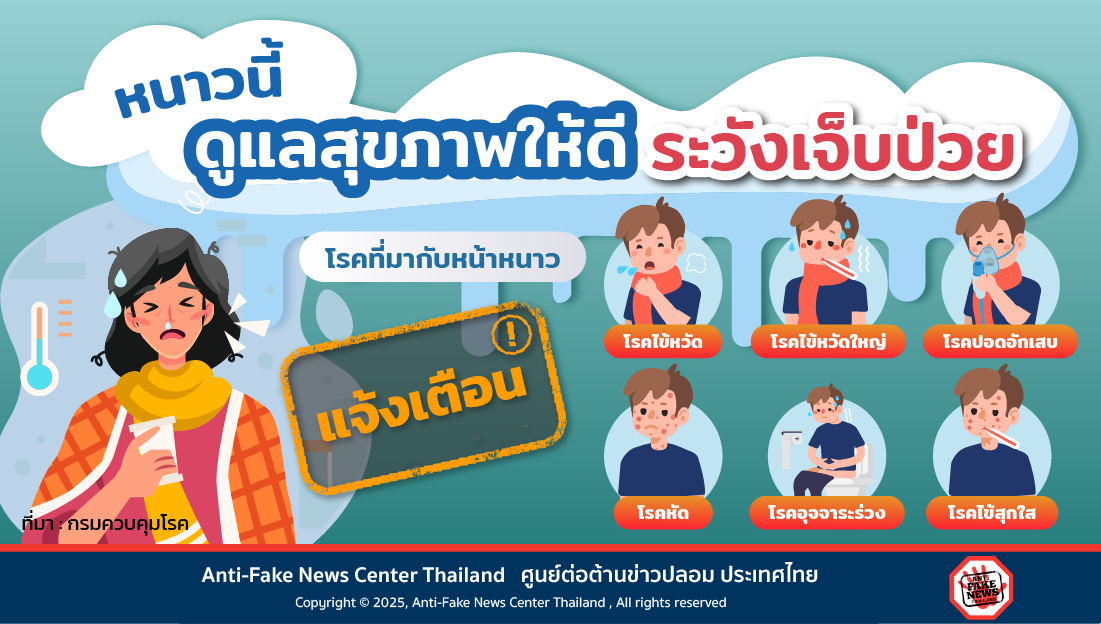 หนาวนี้ดูแลสุขภาพให้ดี ระวังเจ็บป่วย