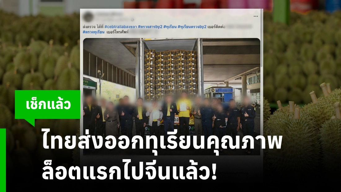 ส่งออกทุเรียน