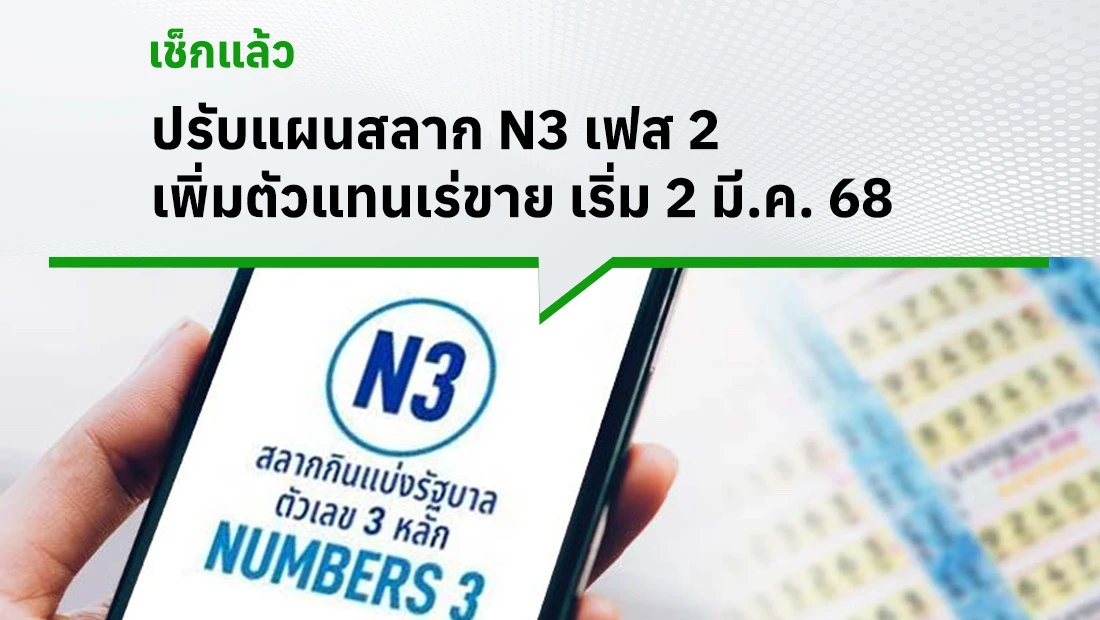 ปรับแผนสลาก N3