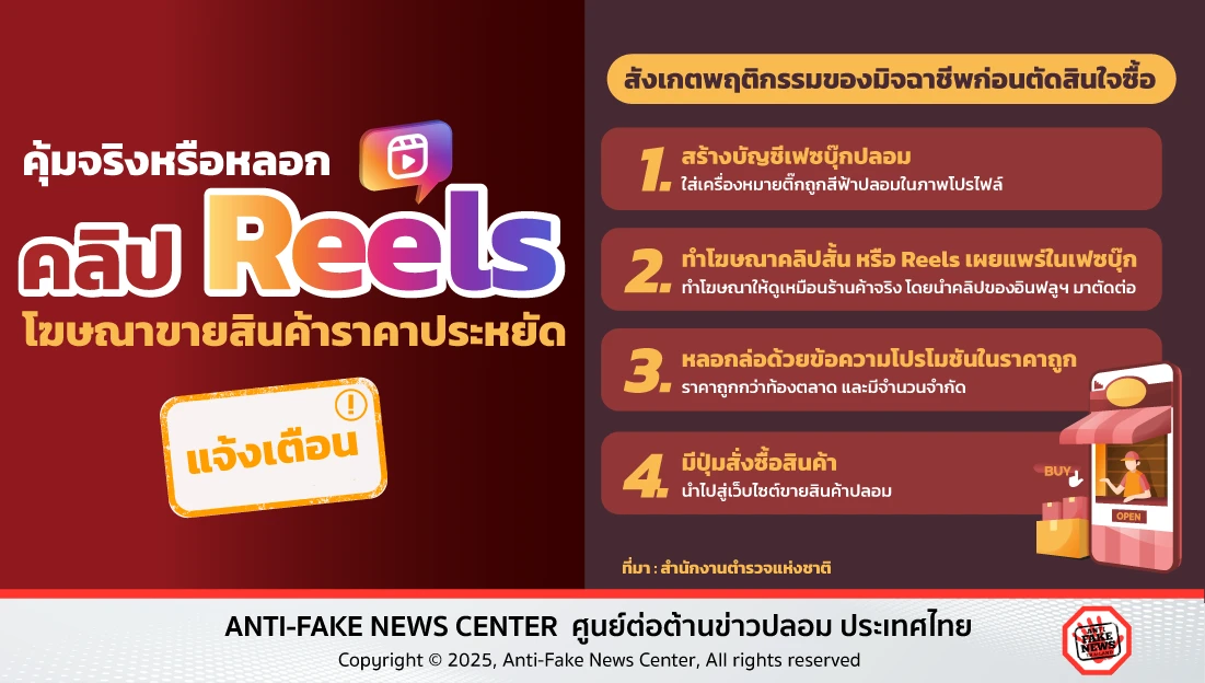 คุ้มจริงหรือหลอก คลิป Reels โฆษณาขายสินค้าราคาประหยัด