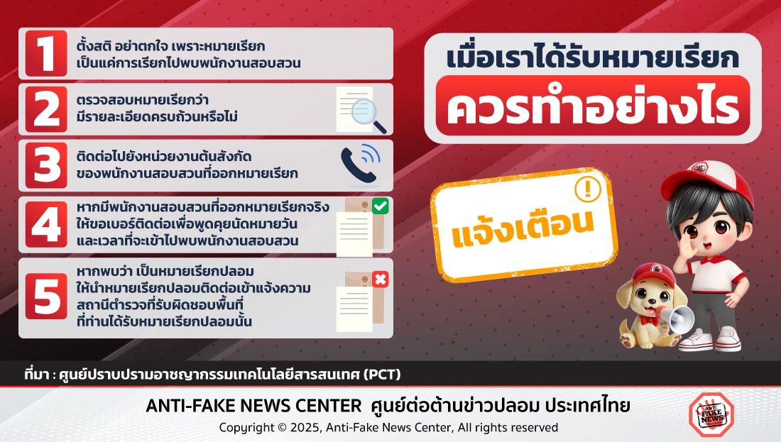 เมื่อเราได้รับหมายเรียก ควรทำอย่างไร