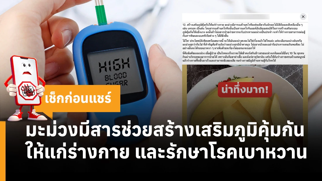 มะม่วงมีสารช่วยสร้างเสริมภูมิคุ้มกัน