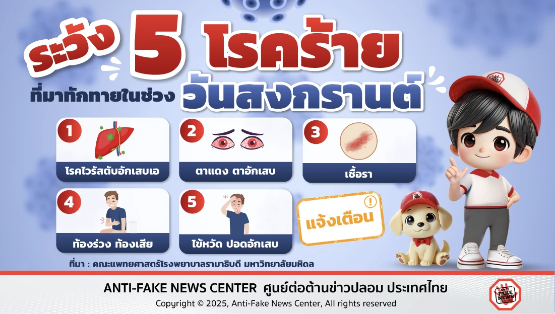 ระวัง 5 โรคร้ายที่มาทักทายในวันสงกรานต์