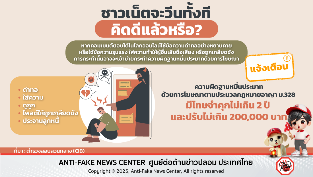 ชาวเน็ตจะวีนทั้งที คิดดีแล้วหรือ?