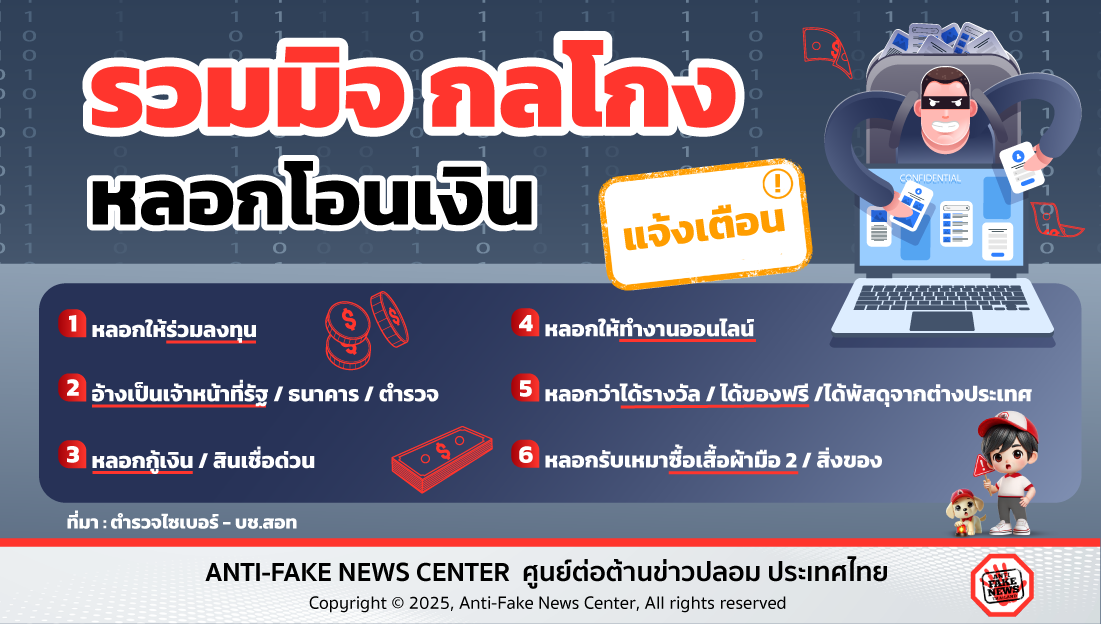 รวมมิจ กลโกงหลอกโอนเงิน