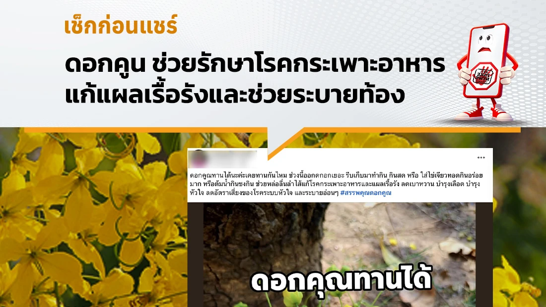 ดอกคูน ช่วยรักษาโรคกระเพาะอาหาร